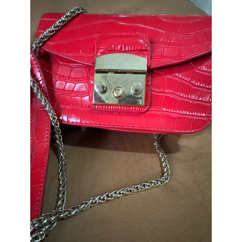 sling bag mini ala furla croco