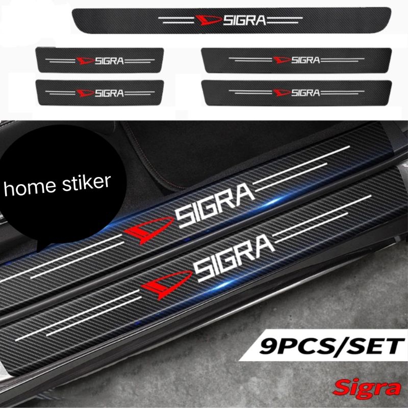 stiker mobil stiker karbon mobil sigra stiker CUTING  pelindung pintu pijakan kaki