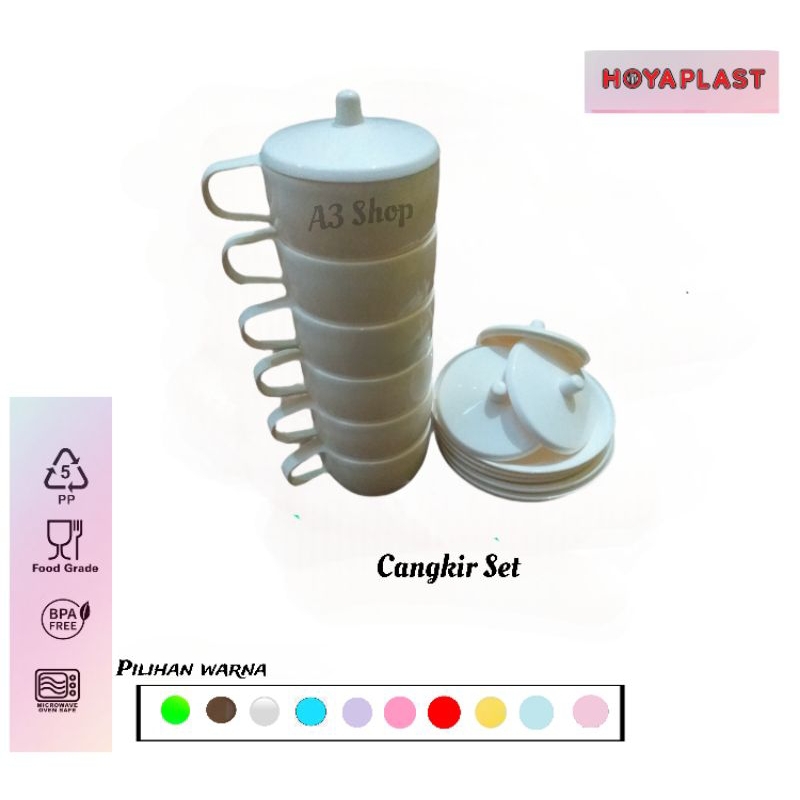 CANGKIR SET HOYAPLAST @6 PCS