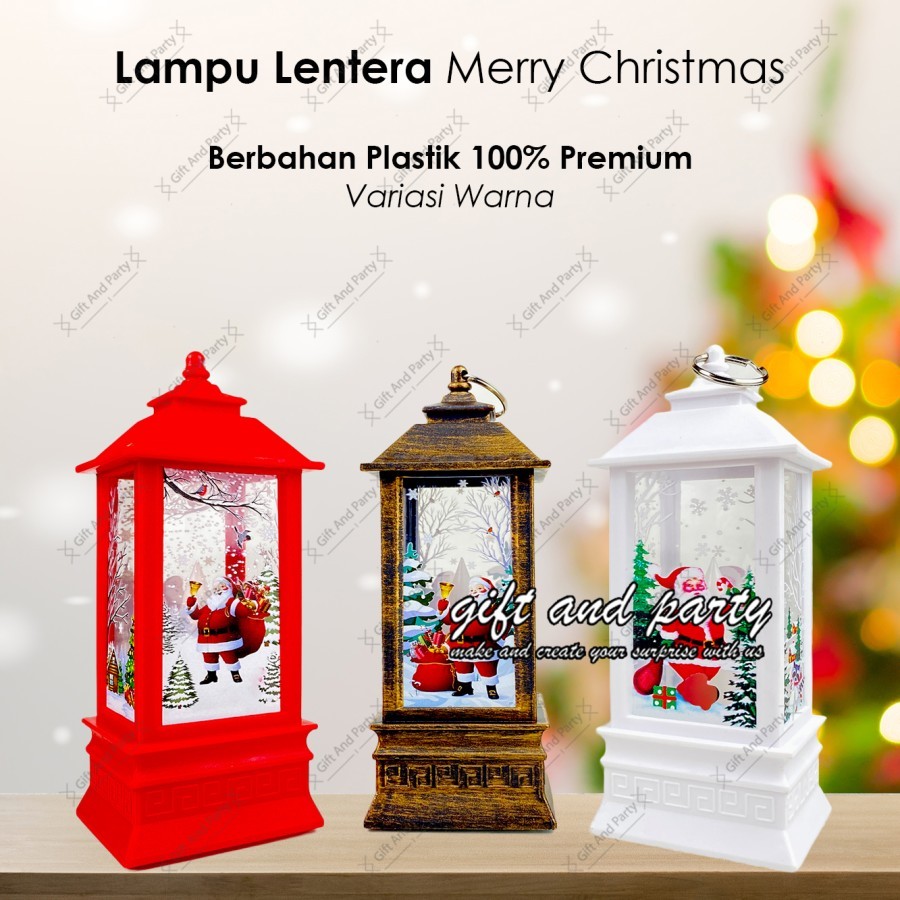 Lentera Natal Mini / Dekorasi Natal / Tempat Lilin Natal / Lentera Hiasan