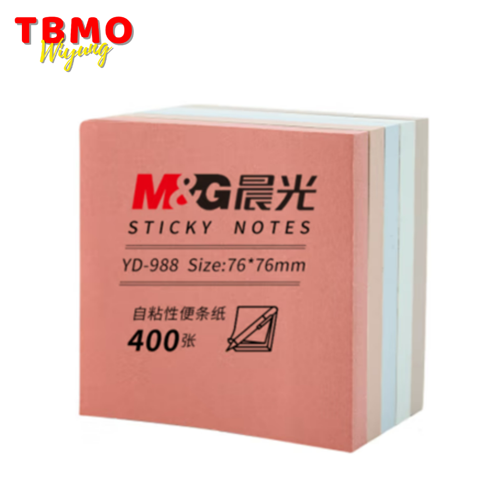 

TBMO M&G 3x3 Sticky Notes 5 Colour Mixed 400 Sheets YD-988