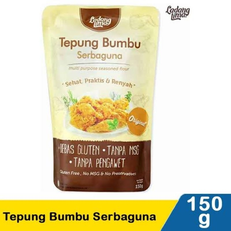 

Ladang lima tepung bumbu gluten free non msg