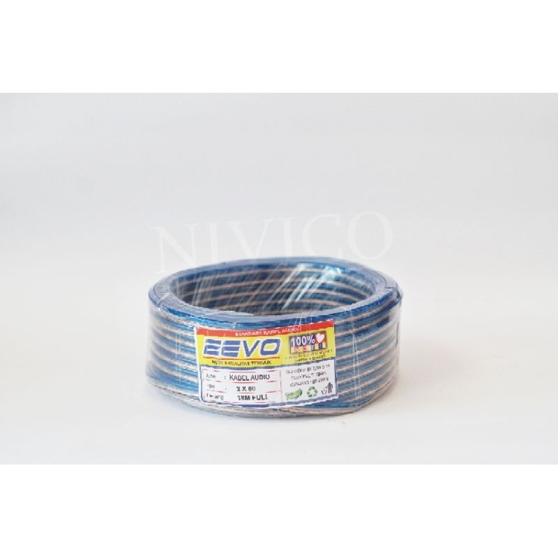 Kabel serabut AUDIO speaker kabel transparan ZEVO (2X50) 18 M SUPERIOR QUALITY