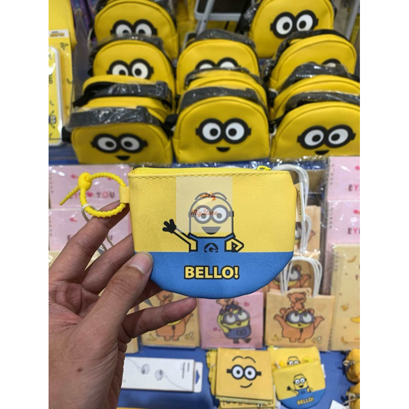 MINISO Dompet Koin Model Half Moon Seri Minions / Minions Collection Half Moon Coin Purse