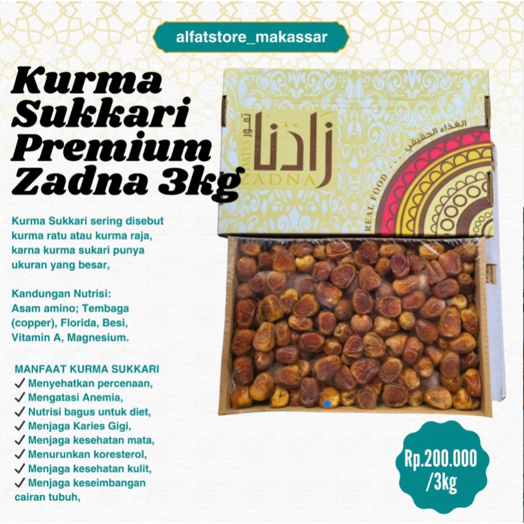 

Kurma sukkari Premium zadna 3kg