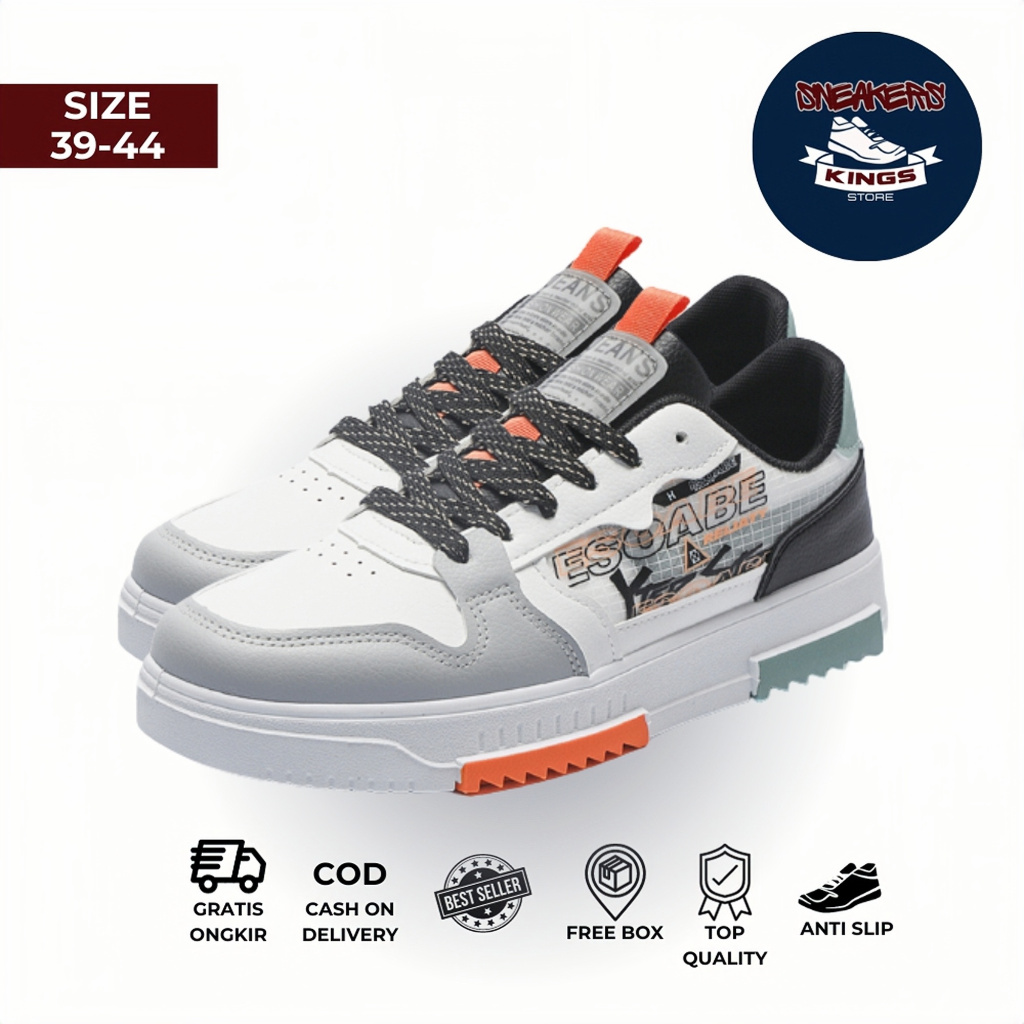 Sepatu Kasual Kets Pria - Sepatu Fashion Pria Sneaker Import
