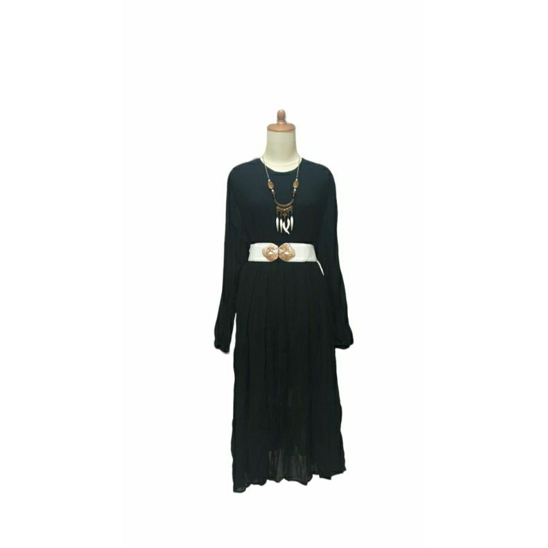 Dress Wanita Sifon Hitam