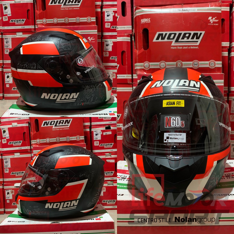 NOLAN HELM / JUAL RUGI OBRAL HELM NOLAN N605 GEMINI D PETRUCCI BLACK 100% ORIGINAL