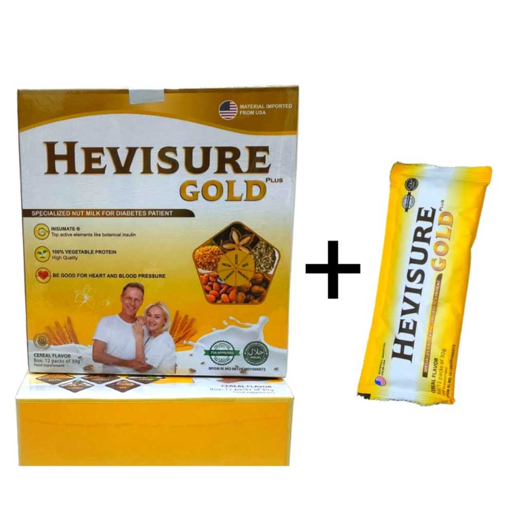 

HEVISURE GOLD SUSU DIABETES|ORIGINAL USA|BPOM|1 BOX+1 SACHET