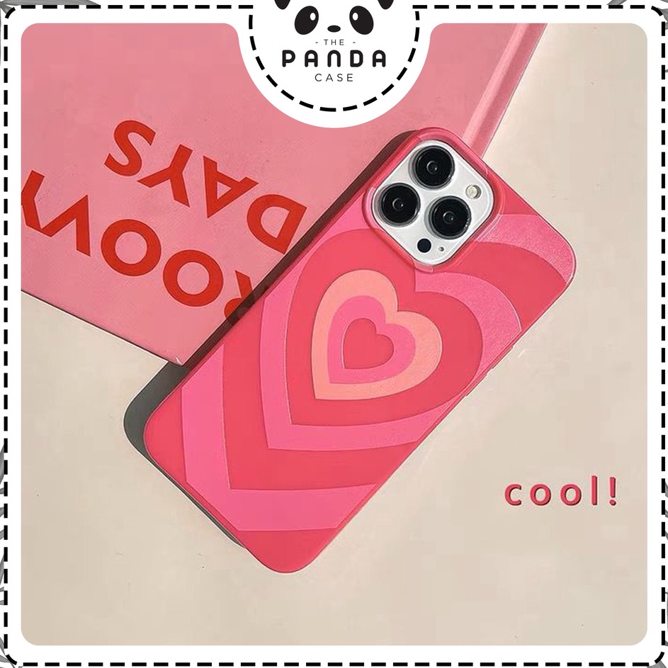 Rkj  TPC  iPhone Case For 14 Series TPU Soft Case Pink Love Print Glossy Candy Case Camera Protectio