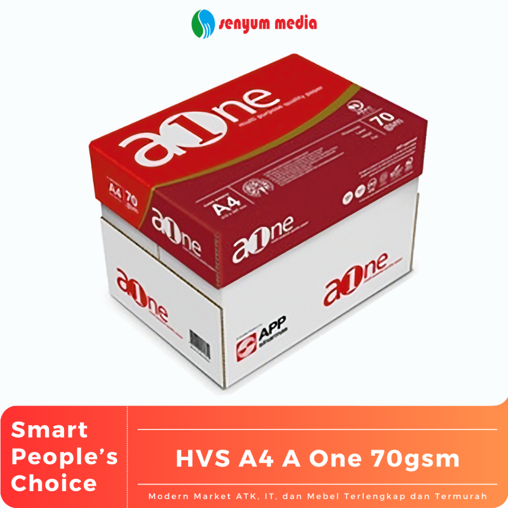

HVS A4 A One 70gsm (1 Box Isi 5 Rim) (S:BOX)