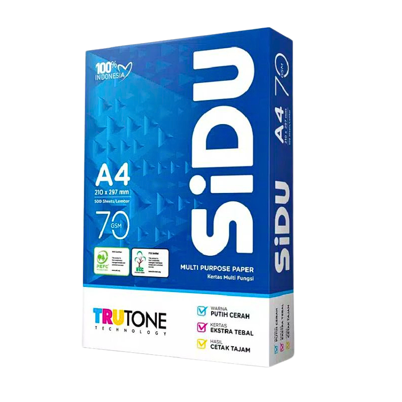 

Kertas HVS SIDU A4 70 GSM 500 Lembar (0114510)