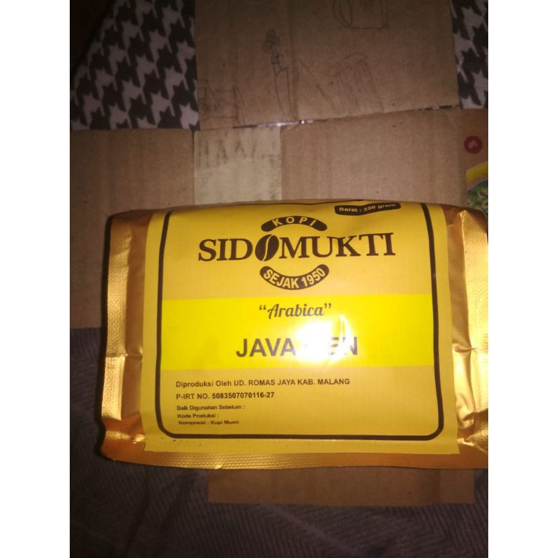 

100% Kopi Arabica Sidomukti Java Ijen 250g