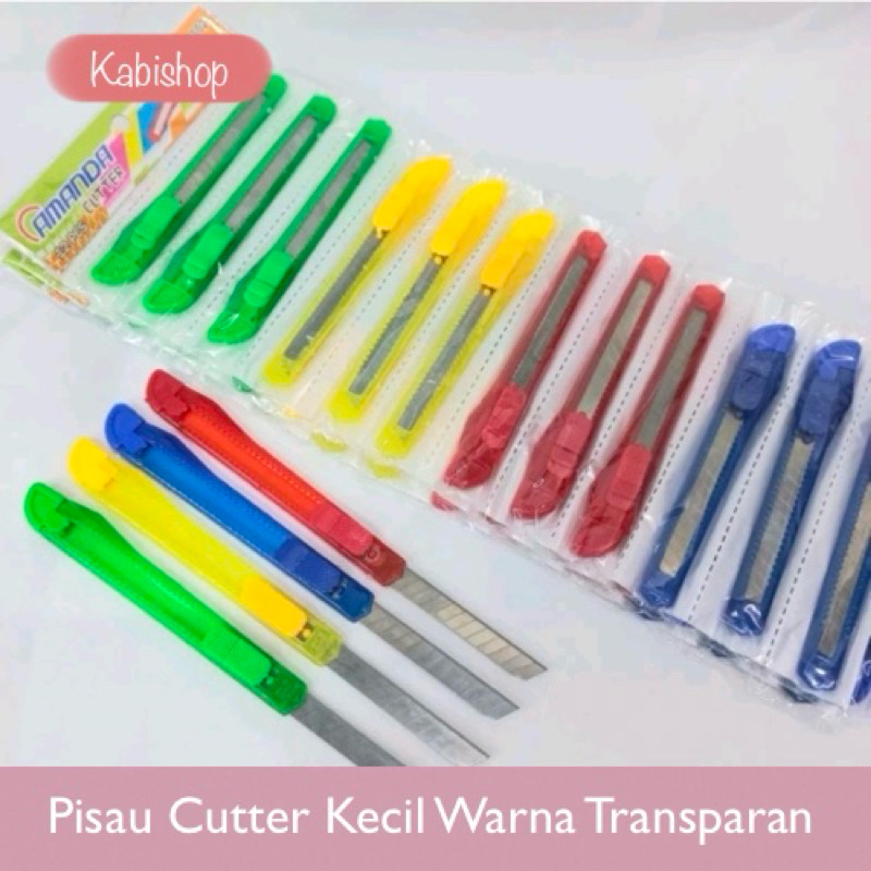 

Pisau Cutter| pisau kater kecil warna transparan