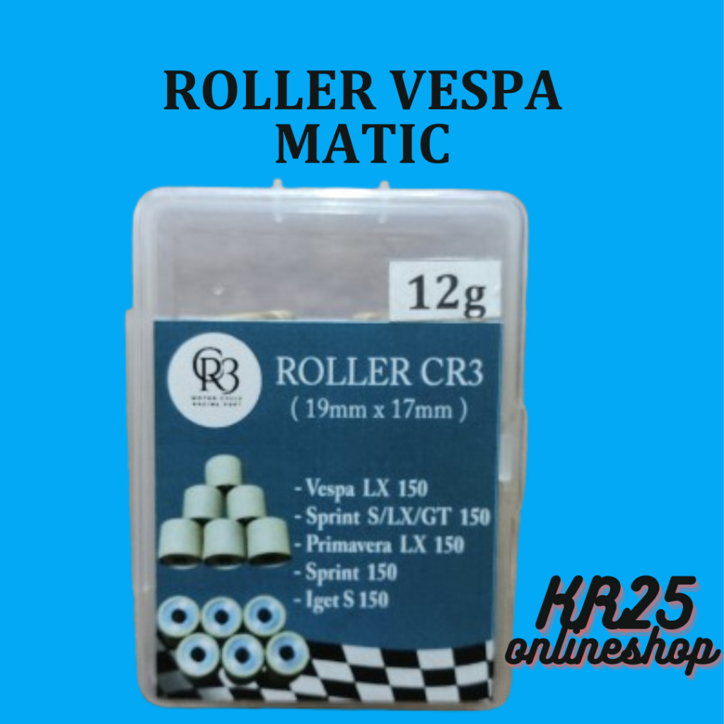 ROLER ROLLER VESPA MATIC CR3 SPRINT LX PRIMAVERA Iget S150 3V 2V  12gram