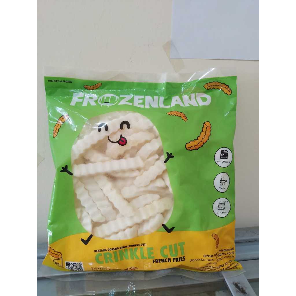 

frozenland crincle cut 500gr / kentang original / kentang