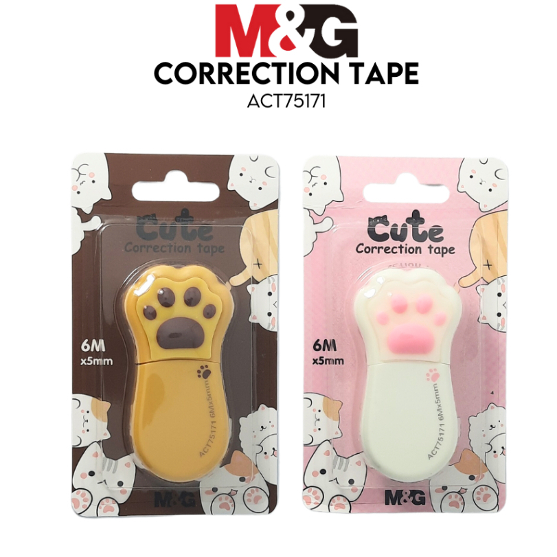 

TBMO M&G CORRECTION TAPE 6MX5MM CUTE CATS PAW - 109434/ACT75171 / Correction Tape / Tipe X