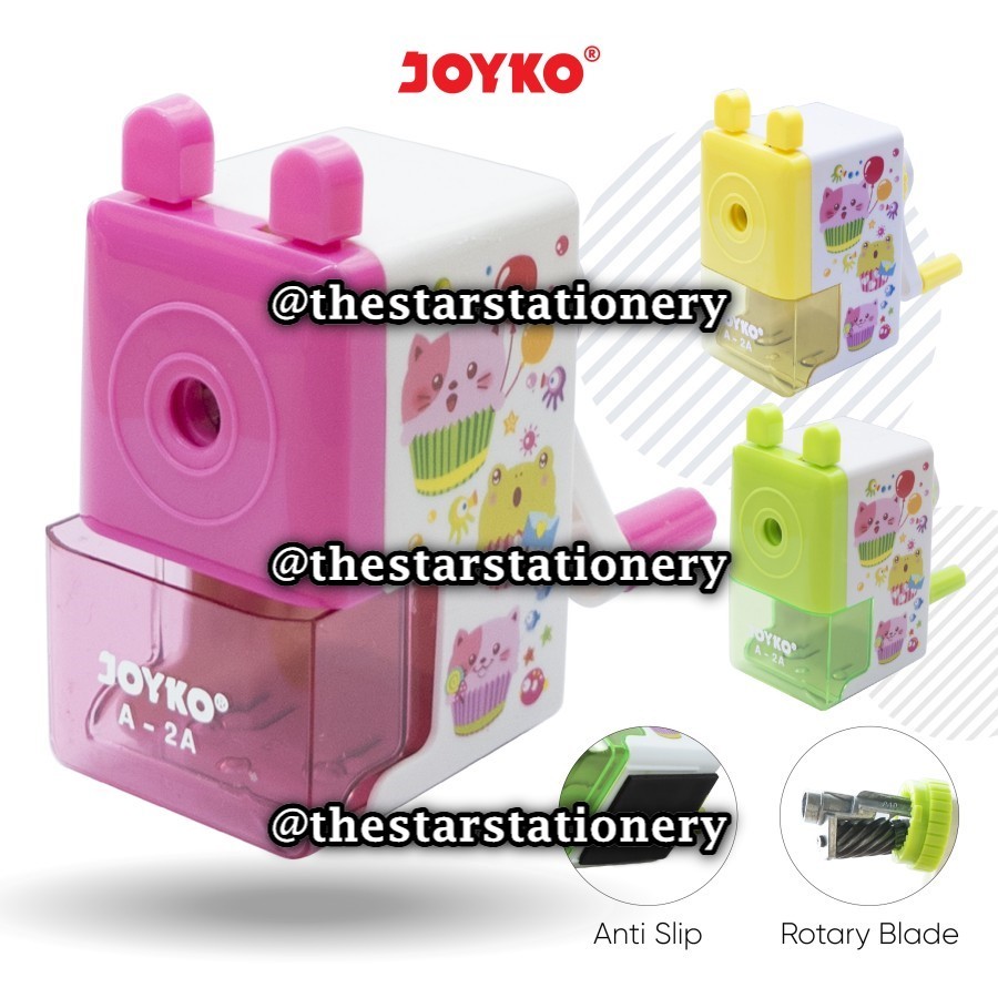 

(1 Biji) Rautan Meja Joyko A-2A Fancy 8.8 x 4.6 x 9.2 cm / Sharpener Joyko A2A / Rautan Putar Joyko A 2A / Joyko A 2 A