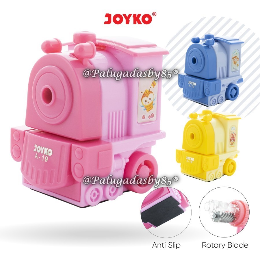 

(1 Biji) GROSIR Rautan Meja JOYKO A-19 Kereta Kecil 10 x 6.6 x 9 cm / Sharpener Rautan Serutan Putar Joyko A-19 / Rautan Putar Joyko A-19 / Joyko A19 / Joyko A 19