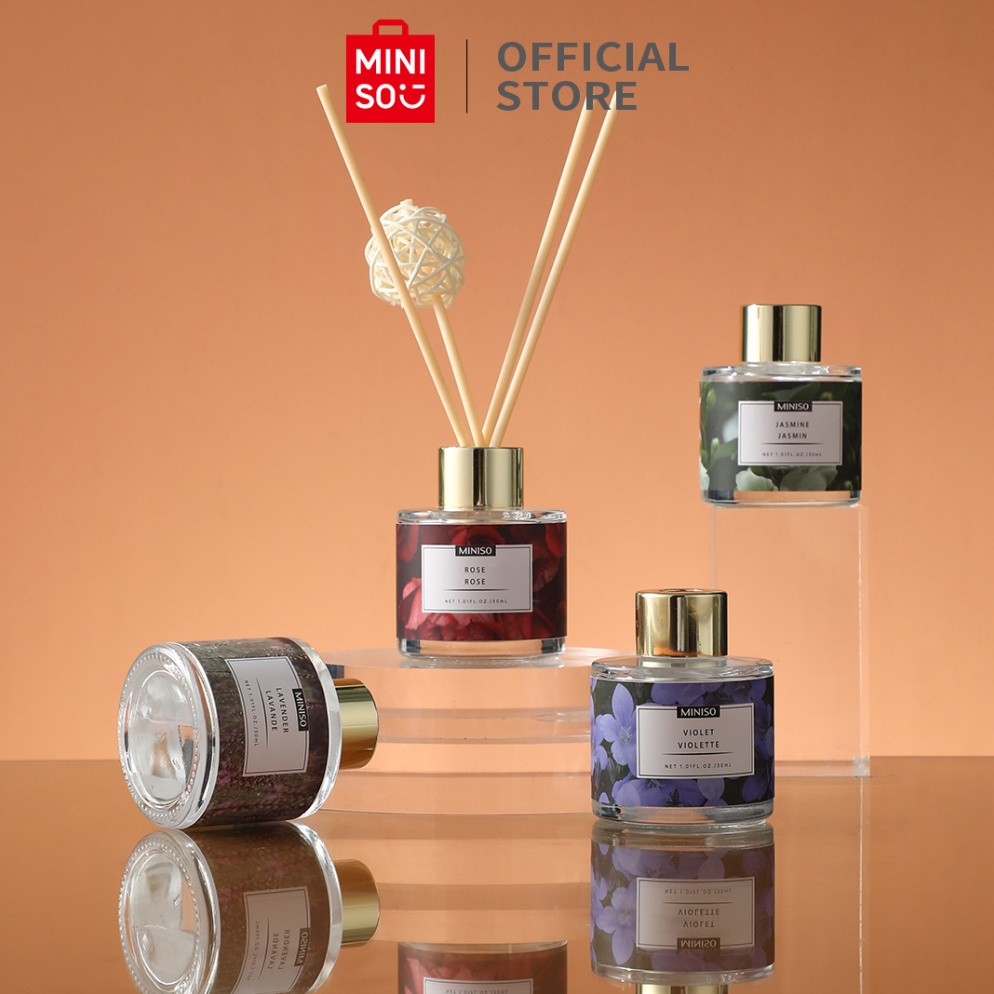 Miliki Segera MINISO Garden Series Reed Diffuser 3ml Aromatherapy Pengharum Ruangan Floral Home Frag