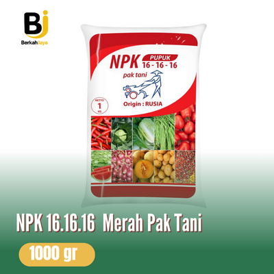 Pupuk NPK 16-16-16 Merah Pak Tani 1 kg