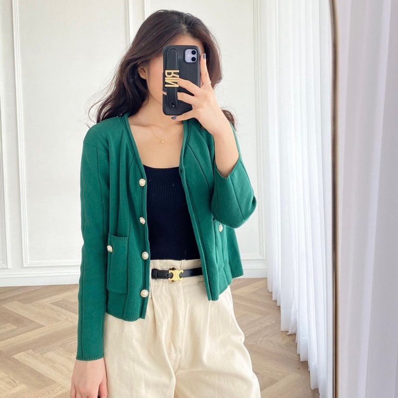 Claryn the label - Bebe Outer in Emerald Green | Similar to preloved orgeo avgal monomolly with love the brand kina touch up atelier baesic oudre josephine anni claude duma sissae misse official ninette stripes sweater baju natal christmas outfit