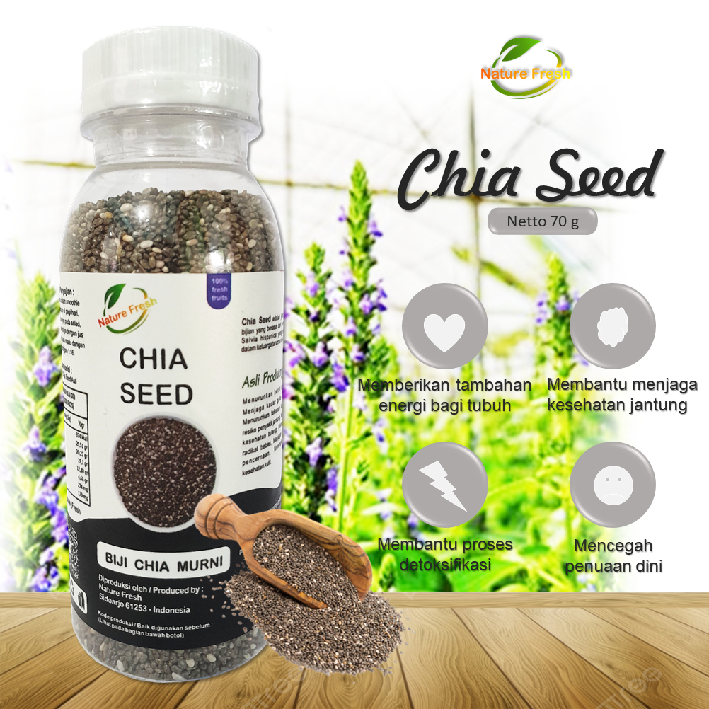 

Chia Seed Mexico 70 gram "Nature Fresh" - Chia Seeds - Chiaseed - Chiaseeds