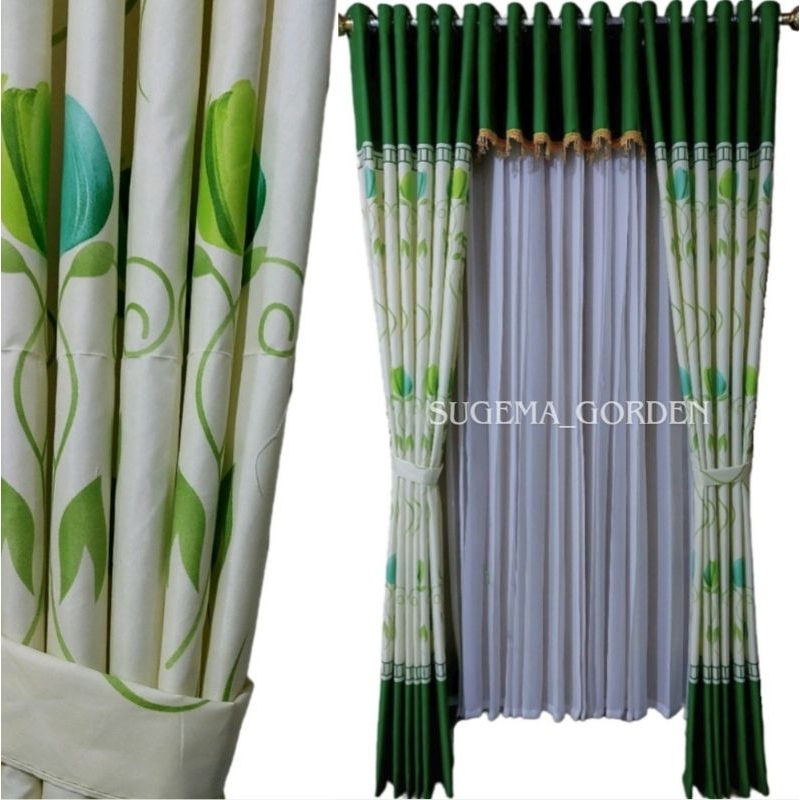 Gorden 1 Set Gorden Ruang Tamu Ukuran Lebar Gorden Jendela Dan Pintu Poni 1 Set Gorden  Minimalis Mo