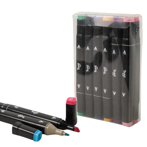 

Spidol Dual Side 12 Warna Art Sketch Marker Drawing Set - T12