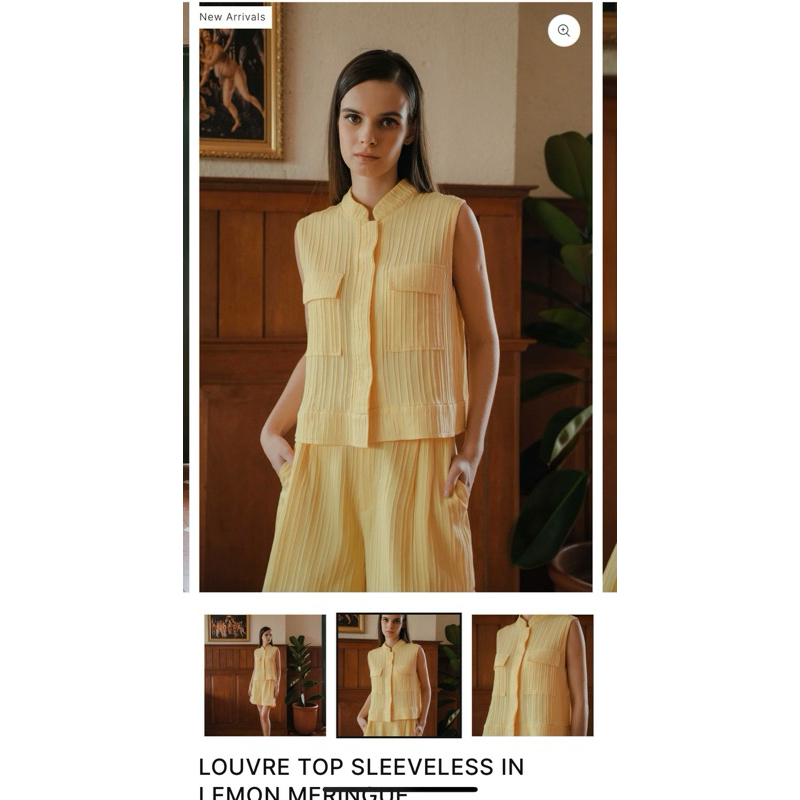 Maven Louvre Top in Lemon Meringue (prelove)