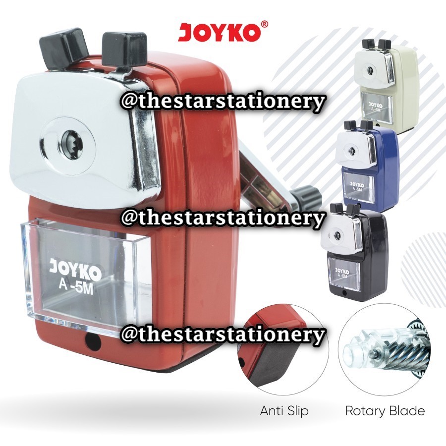 

(1 Biji) Rautan Meja Joyko A-5M Metal 10 x 6.6 x 9 cm / Sharpener Joyko A5M / Rautan Putar Joyko A 5M / Joyko A 5 M