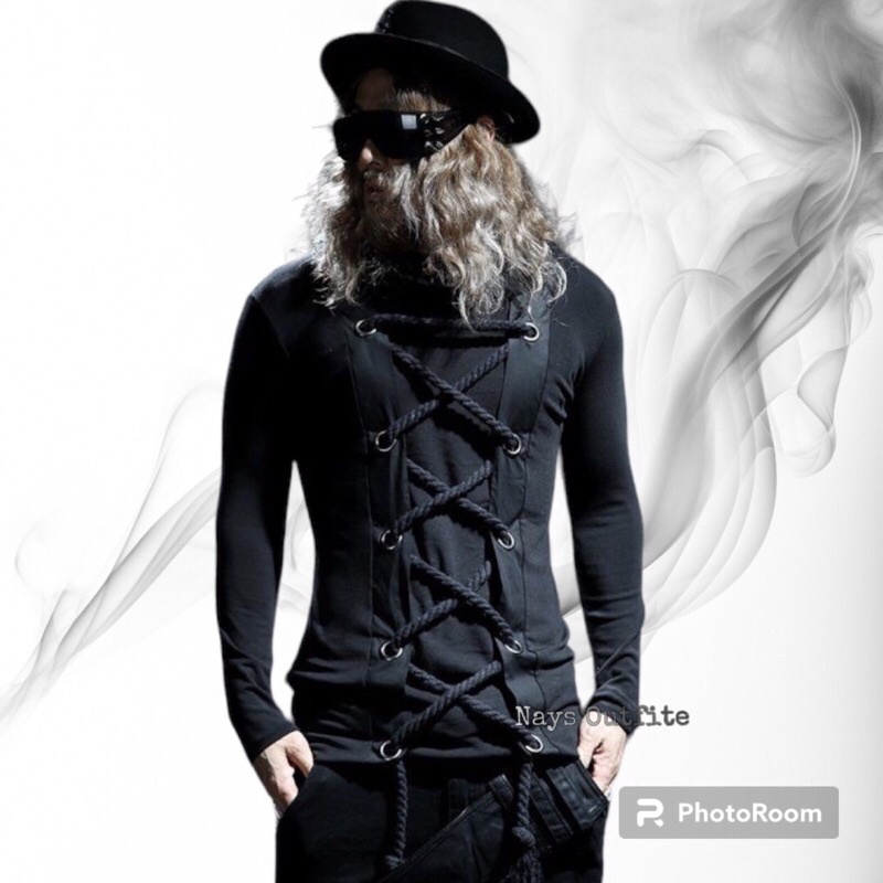 NO - Kaos O Neck Lengan Panjang Tali Polos Distro / Kaos Style Pria / Kaos Casual Pria Keren / Kaos 