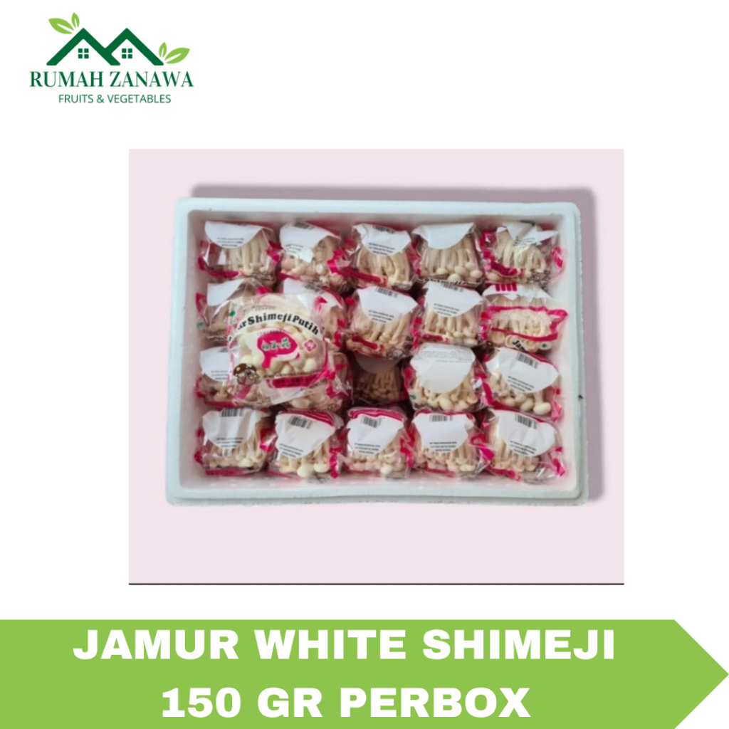 

JAMUR SHIMEJI WHITE 150 GR X 40 PCS - RUMAH ZANAWA