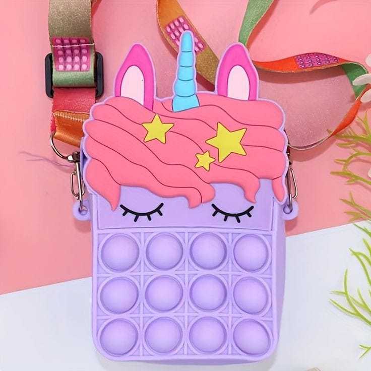 Tas POP IT Anak Unicron / Doraemon / Micky Mouse Tali Panjang