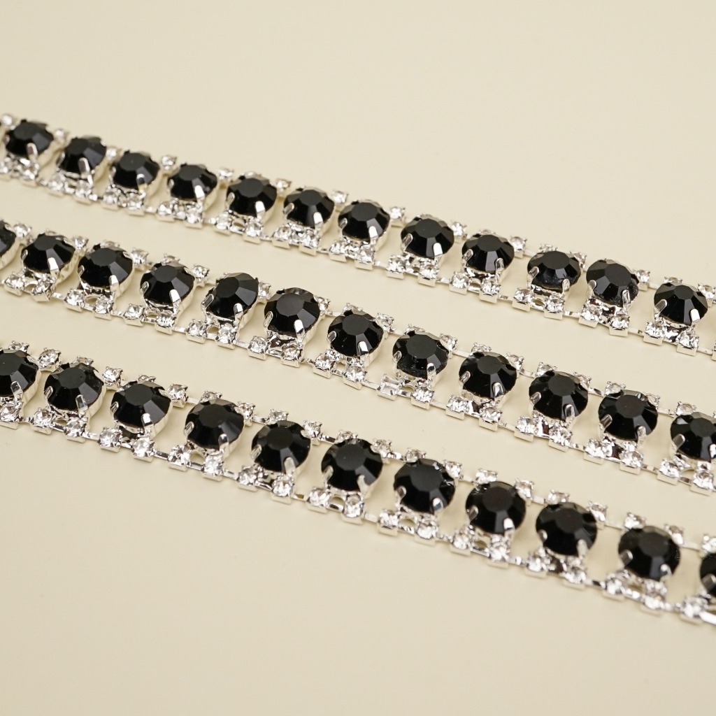 Payet Rangkai Ostella | Kristal Swarovski Cantik Mewah Import Jahit Tempel Fancy Bridal Rhinestone |