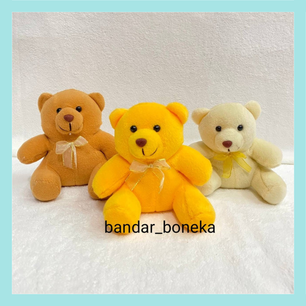 Grosir Boneka Buket Wisuda Kecil  / Boneka Beruang Wisuda / Bear Buket 15cm / Boneka Buket Mini Mura