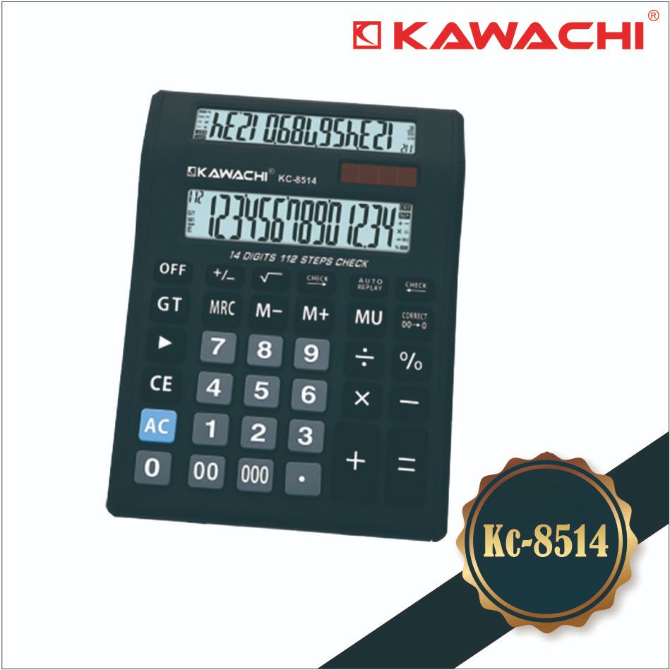 

Kawachi Kalkulator Electronic 14Digits Dual Display /Kc-8514