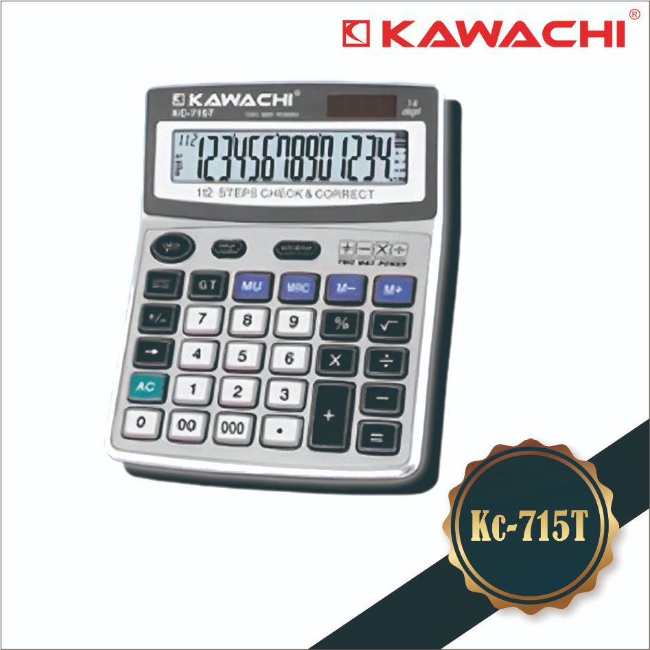 

Kawachi Kalkulator 14Digits Two Way Power /Kc-715T