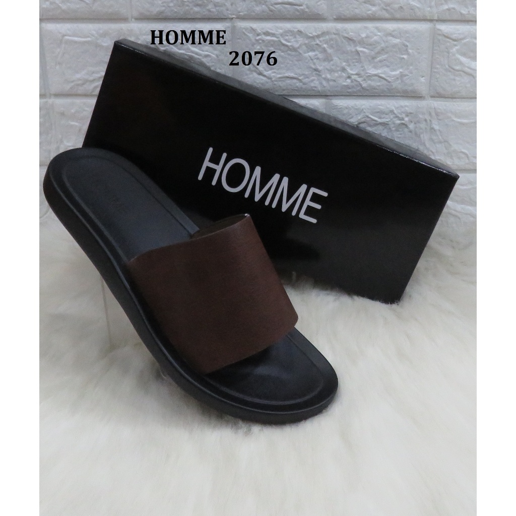 SANDAL KULIT PRIA MEREK HOMME ART 2076 PRICE RP 418.900 BRAND ORIGINAL