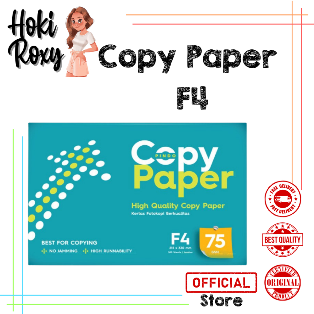 

Kertas HVS FotoCopy /Copy Paper /Print F4 75gsm 500 Lembar