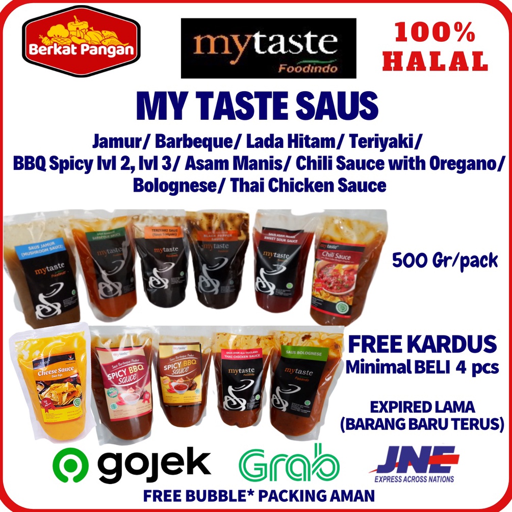 

PRODUK EECU8 MyTaste Saus Jamur Barbeque Lada Hitam Teriyaki BBQ Spicy Asam manis Chili Saus My taste RMF