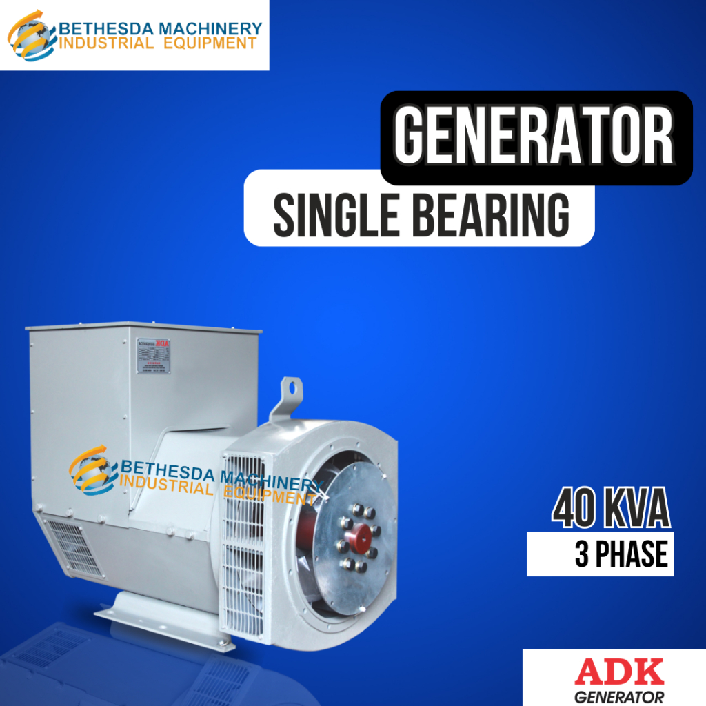 Mesin Generator 40 Kva 3 Phase Dinamo Penggerak Mesin 32000 Watt ADK Alternator SINGLE BEARING