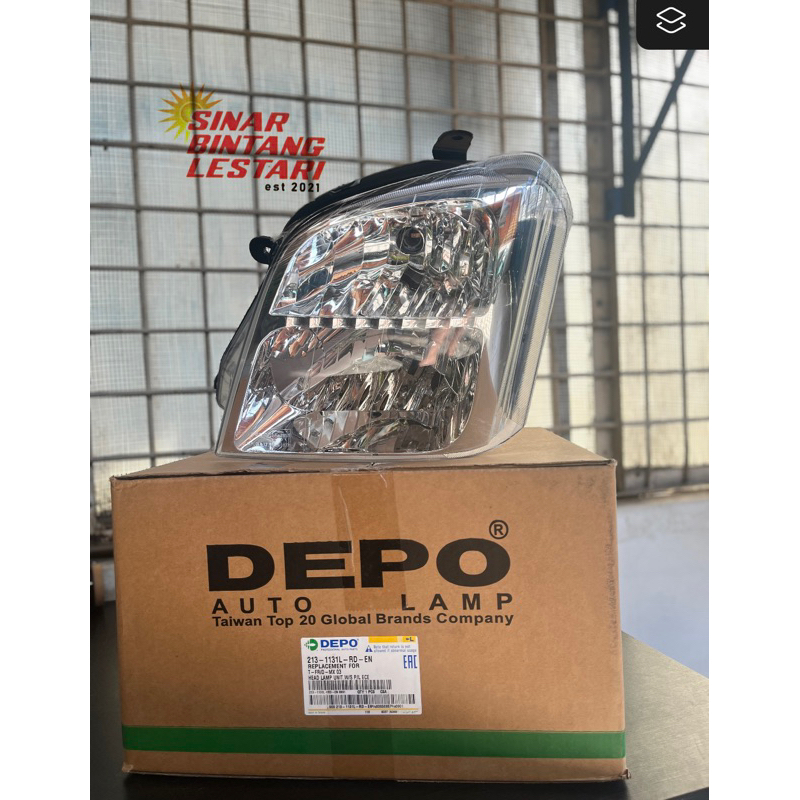 Lampu Depan / Head Lamp Isuzu Dmax ( thn 2002 - 2004 ) Depo