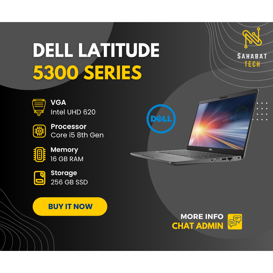Laptop Second Dell Latitude 5300 Core i5 Murah Banget