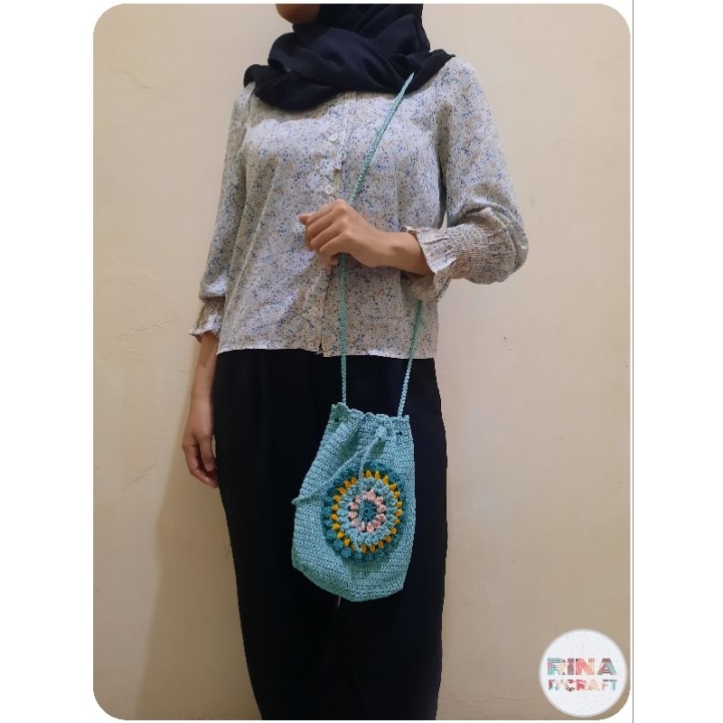 TAS SERUT RAJUT - Tas Selempang Serut Rajut