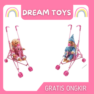 Mainan Stroler Anak Dorongan Bayi Mainan Stroler Bayi Dorong