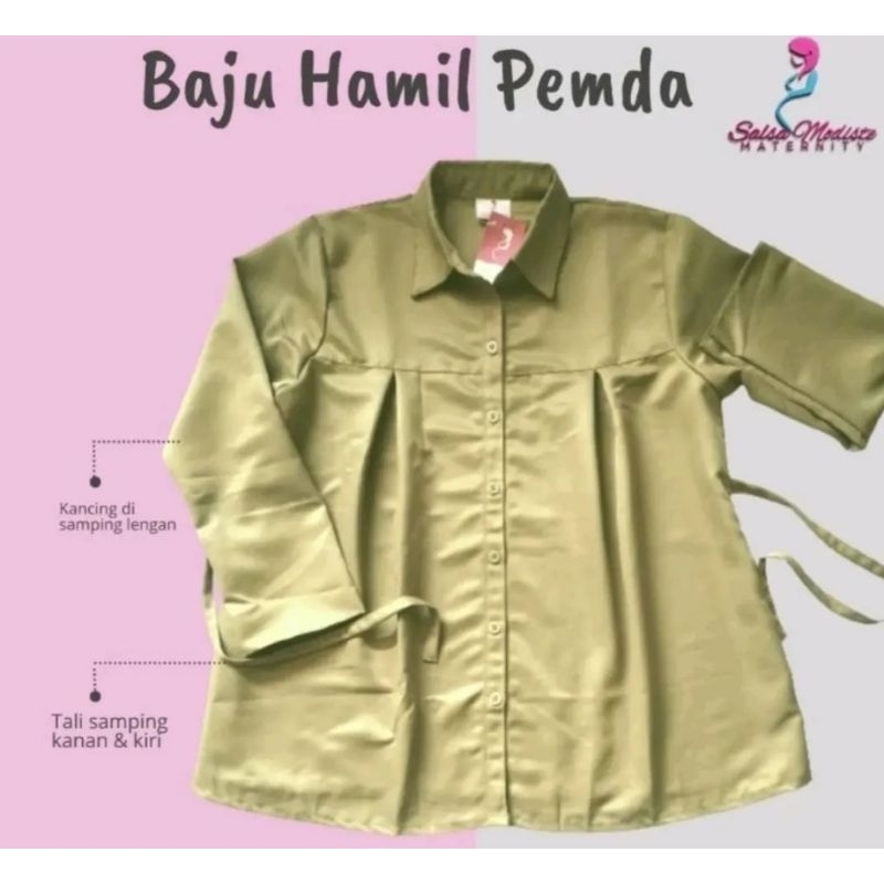 blazer  hamil asn-seragam pns khaky muda