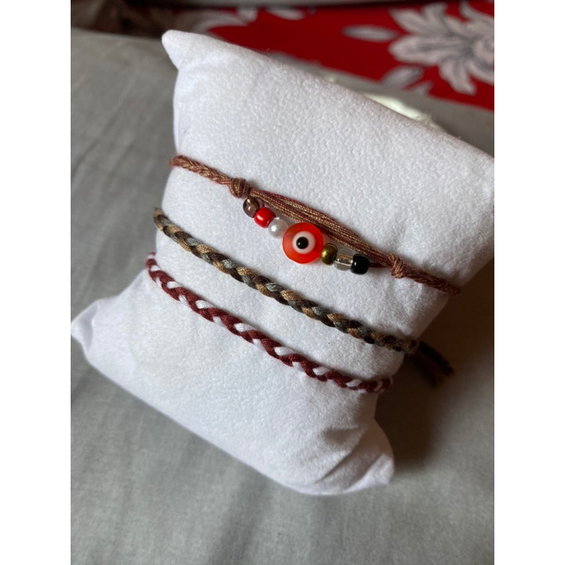 3Pcs|GelangTali|GelangBenang|GelangManik|GelangPersahabatan|