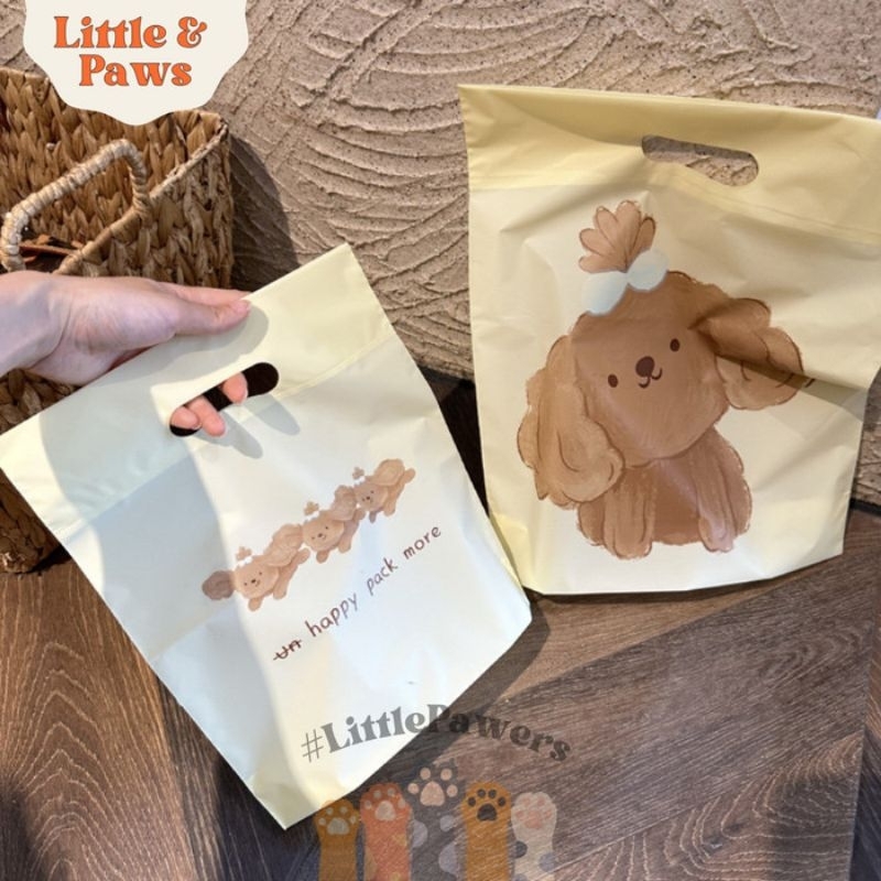 

Plastic Toy Poodle Tote Bag Yellow Plastik Packaging Hadiah Sovenir