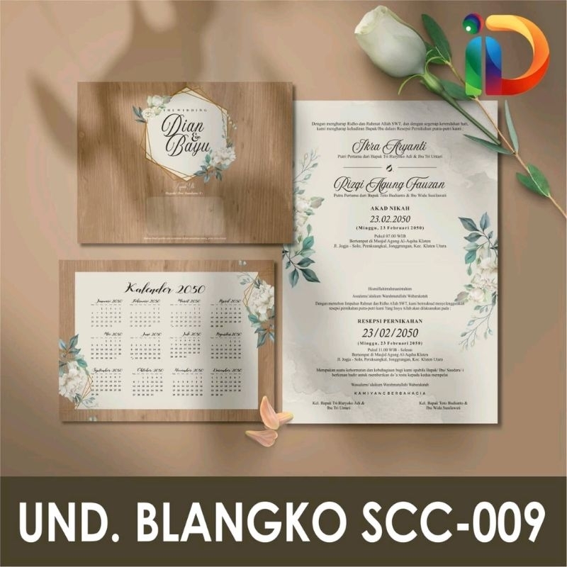 UNDANGAN KALENDER/UNDANGAN MURAH/UNDANGAN NIKAH KALENDER